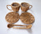 StitchesandTweed Rattan Teapot and Tea Cups Playset