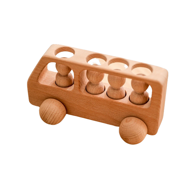 StitchesandTweed Peg Doll Bus Vehicle Montessori Learning