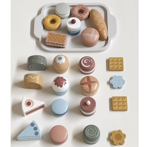 StitchesandTweed Bakery and Dessert Set Pretend Play Toys