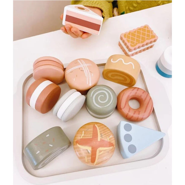 StitchesandTweed Bakery and Dessert Set Pretend Play Toys