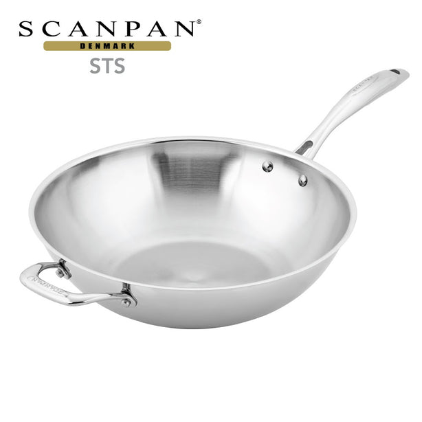 Scanpan Sts 32Cm Wok With Helper Handle (Local Delivery Only)