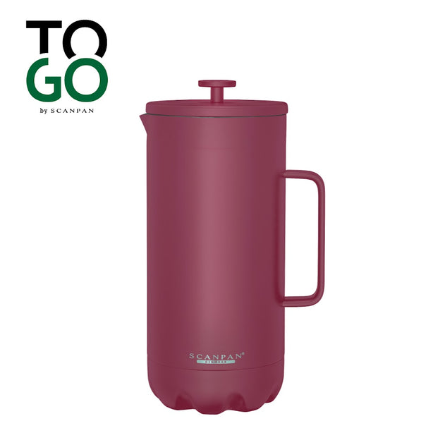 SCANPAN To Go French Press Coffee Maker 1000ml (Persian Red)