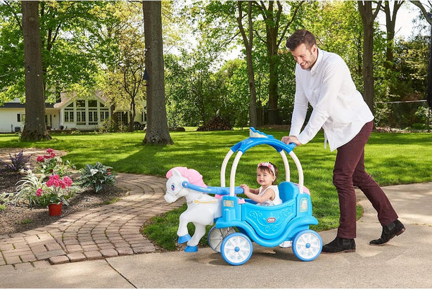 Little Tikes Princess Horse & Carriage Frosty Blue Ride-On