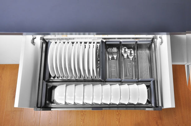 KKPL Premium Stainless Steel Cutlery Drawer Tray organizer rack
