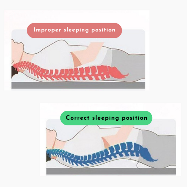Ergonomic Lumbar Support Memory foam long pillow / sleeping support