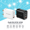thecoopidea GaN BLOCK 65W 3 Ports PD+QC Fast Charge Adapter