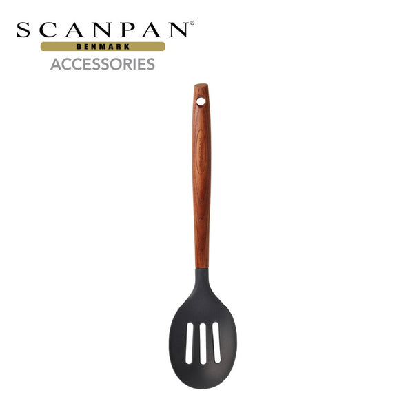 Scanpan 31Cm Slotted Spoon, Silicone/Carbonized Ash (Local Delivery Only)
