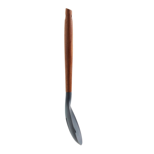 Scanpan 31Cm Slotted Spoon, Silicone/Carbonized Ash
