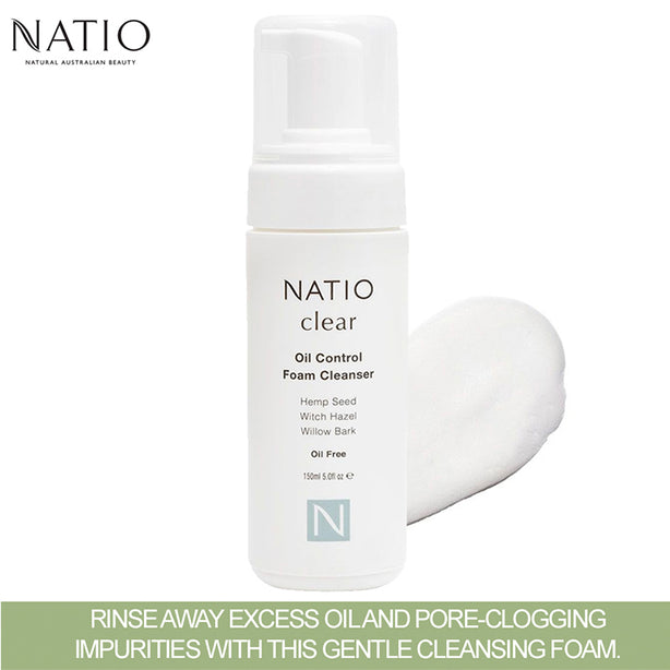 Natio Clear Oil Control Foam Cleanser 150ml