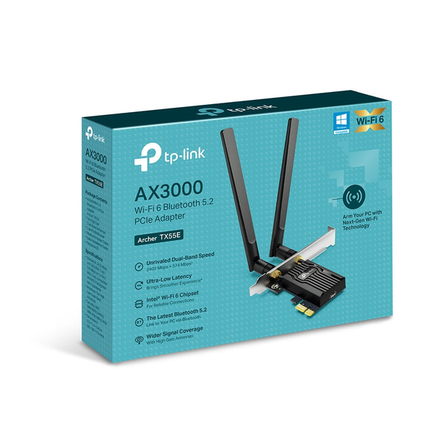 Tp-Link Archer Tx55E Ax3000 Wifi 6 W/Bt Pci-E
