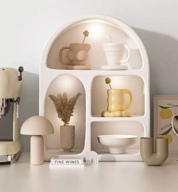 Soft Arc Minimalist Niche Storage rack decorative shelf