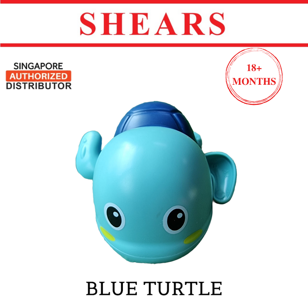 Shears Baby Toy Toddler Bath Toy SWIMMING TURTLE BLUE