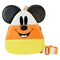 LOUNGEFLY DISNEY MICKEY AND MINNIE CANDY CORN CROSSBODY