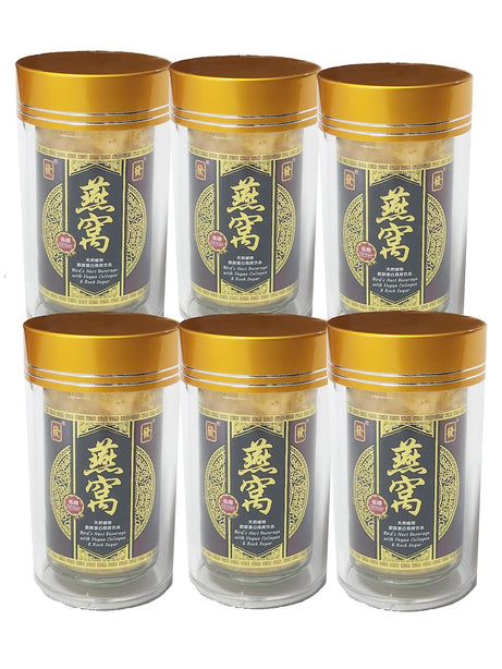 Super Grade Bird's Nest Beverage With Vegan Collagen and Rock Sugar ( Low Sugar ) 150ml, Bundle of 6 bottles