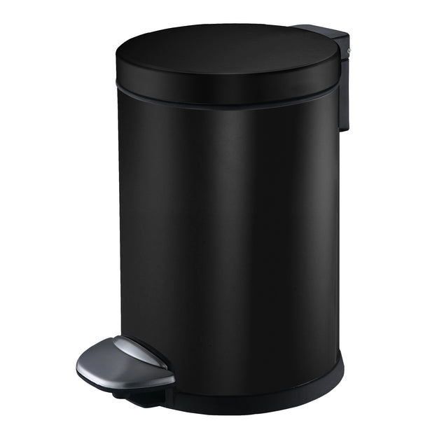 Eko  Step Bin With Soft Closing Lid 12L Black Luna