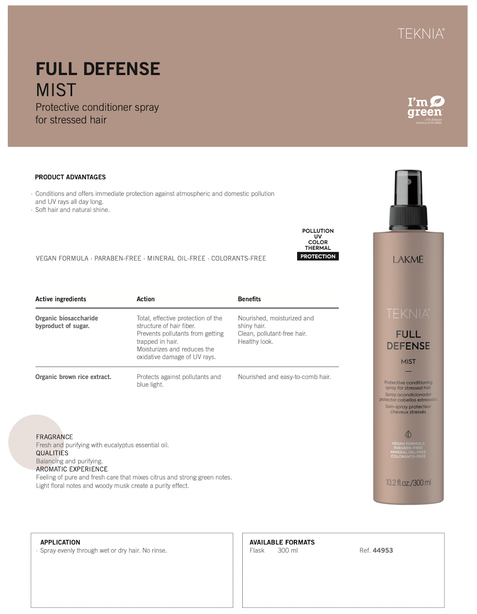 Lakme Teknia Full Defense Mist 300ml