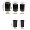 Gold rim stainless steel waste bin