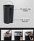 Gold rim stainless steel waste bin