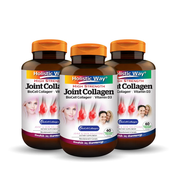 [Bundle of 3] Holistic Way Joint Collagen 60 Vegetarian Capsules per bottle