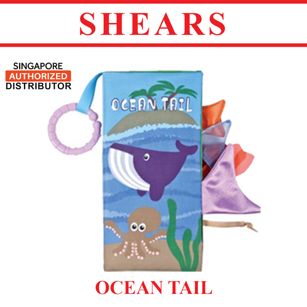 Shears Baby Cloth Book 3D Toddler Cloth Book (L) Ocean Tail
