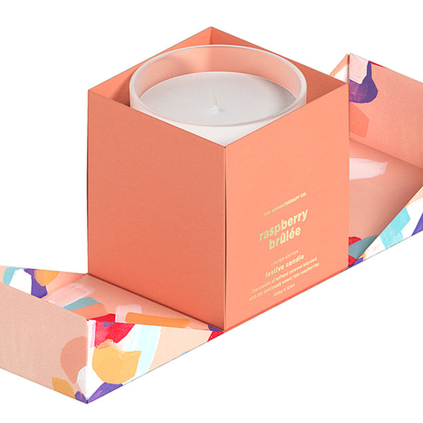 TAC Festive Favours Soy Candle - Raspberry Brulee (350g)