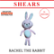 Shears Baby Soft Toy Mini Bobblies Toddler Soft Toy RACHEL THE RABBIT