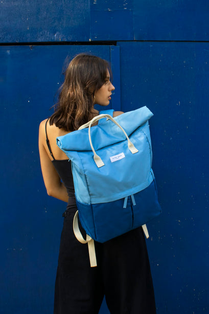 BACKPACK Large Light Blue & Navy