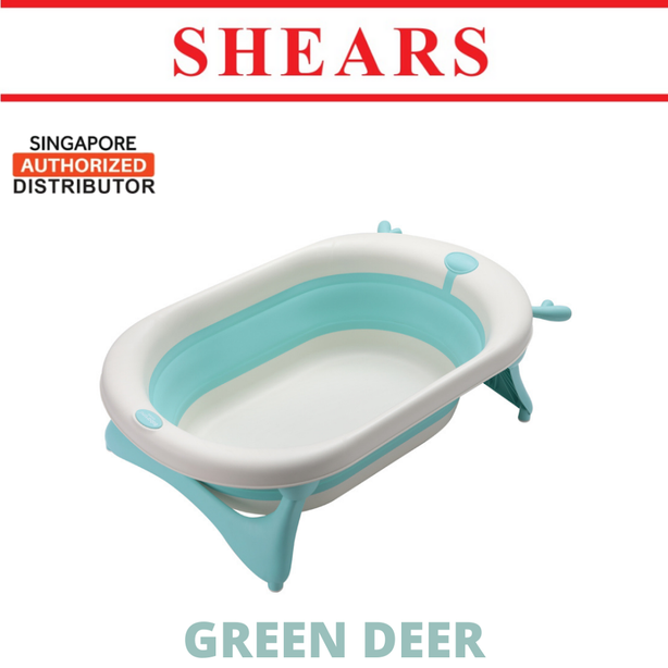 Shears Baby Bath Tub Premium Foldable Bath Tub Green