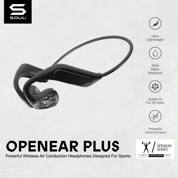 Soul OPENEAR PLUS - Air Conduction Headphone for Sport with Deep Bass