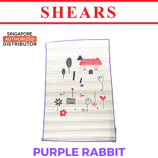 Shears Baby Changing Mat Air Bubbles Cot Sheet Rabbit Purple