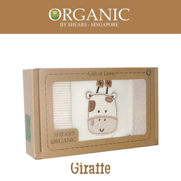 Shears Organic Baby Bibs Set Toddler Bib 3 Pcs Bibs Set Giraffe