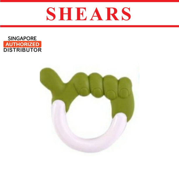 Shears Baby Soft Toy Toddler Teether Toy Five Fingers Green
