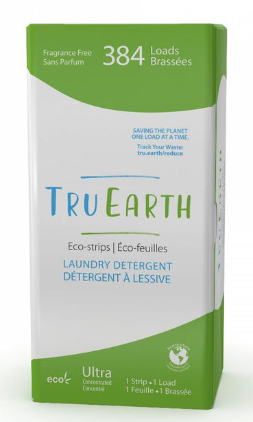 TRU EARTH ECO-STRIPS LAUNDRY DETERGENT (FRAGRANCE-FREE - 384 LOADS)