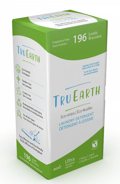 TRU EARTH ECO-STRIPS LAUNDRY DETERGENT (FRAGRANCE-FREE - 384 LOADS)