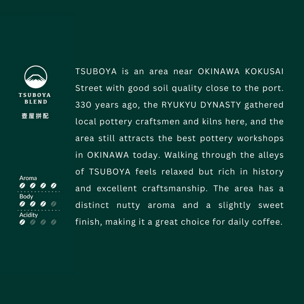 Dripo Coffee Roasters Filter Drip Bag - Tsuboya Blend (20 Bags / Pack)