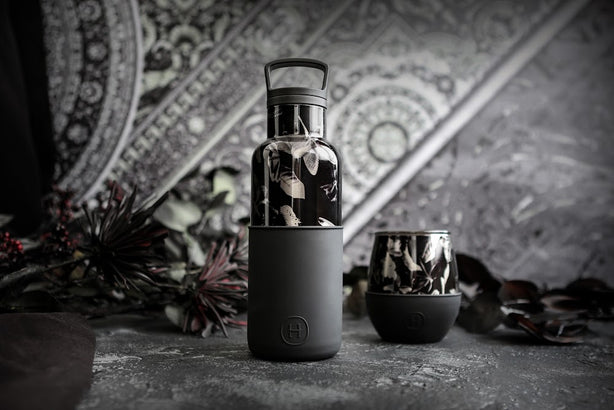 Hydy CinCin Bottle 480ML Halftone - Ink Black