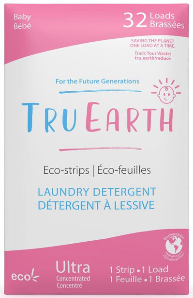 TRU EARTH ECO-STRIPS LAUNDRY DETERGENT (BABY - 32 LOADS)