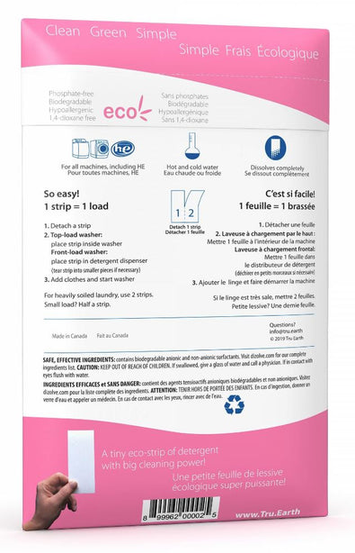 TRU EARTH ECO-STRIPS LAUNDRY DETERGENT (BABY - 32 LOADS)