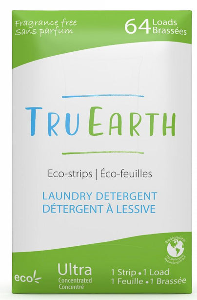 TRU EARTH ECO-STRIPS LAUNDRY DETERGENT (FRAGRANCE-FREE - 64 LOADS