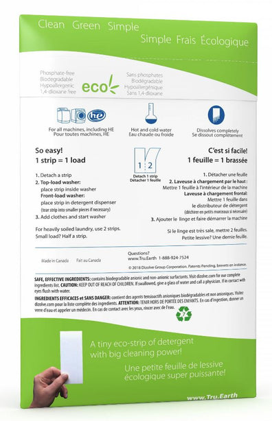 TRU EARTH ECO-STRIPS LAUNDRY DETERGENT (FRAGRANCE-FREE - 64 LOADS