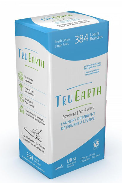 TRU EARTH ECO-STRIPS LAUNDRY DETERGENT (FRESH LINEN - 384 LOADS)