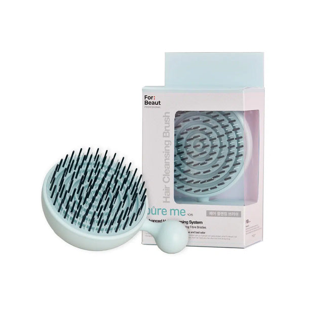 For Beaut Pure Me Detangling & Oil Removal Hair Brush - Aqua Mint Green
