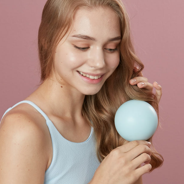 For Beaut Pure Me Detangling & Oil Removal Hair Brush - Aqua Mint Green