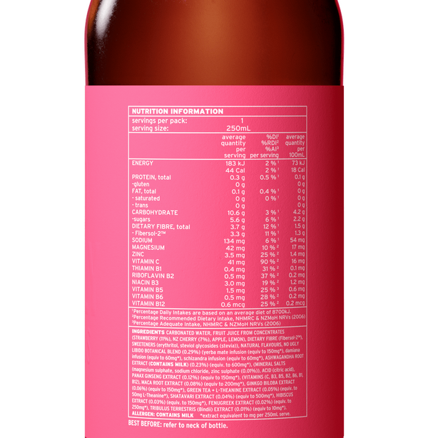 No Ugly Libido Functional Beverage - 250ml x 3 bottles