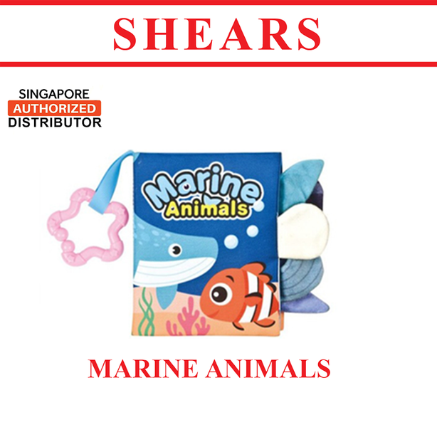 Shears Baby Cloth Book 3D Toddler Cloth Book (S) Marine Animals