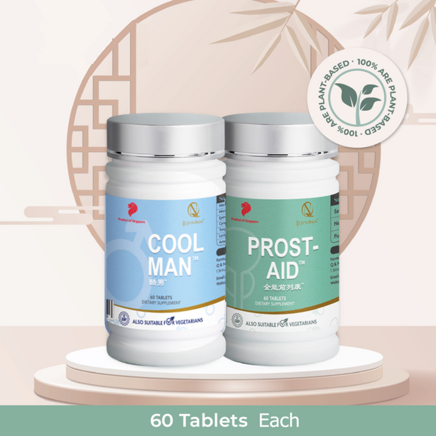 QN Wellness Cool Man‚Ñ¢ & Prost-Aid‚Ñ¢ [Pairing Bundle]- 60 Caplets x 2 boxes [Value Pack]
