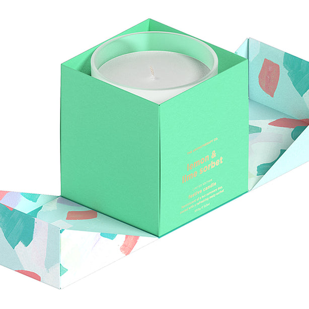 TAC Festive Favours Votive Soy Candle - Lemon and Lime Sorbet (350g)