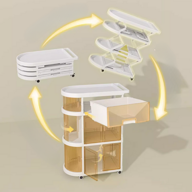 Nursery Room storage trolley organizer