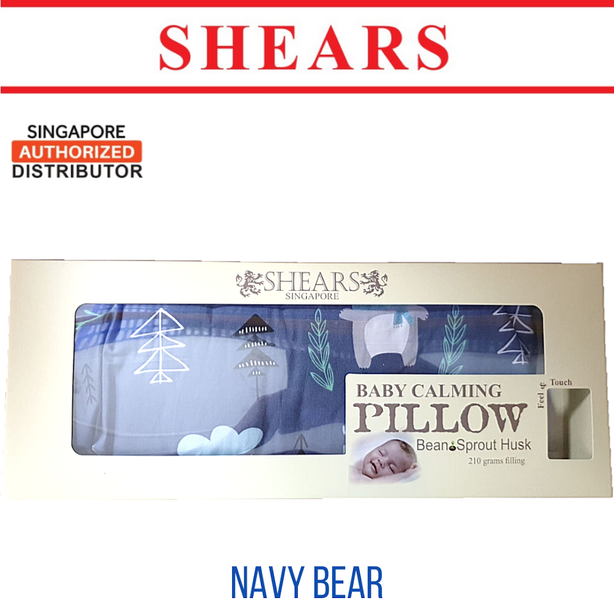Shears Baby Pillow Organic Beanie Toddler Pillow NAVY BEAR