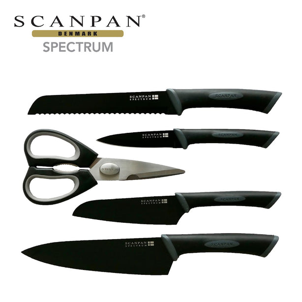 Scanpan Spectrum 5Pc. Knife/Shear Set (Black)